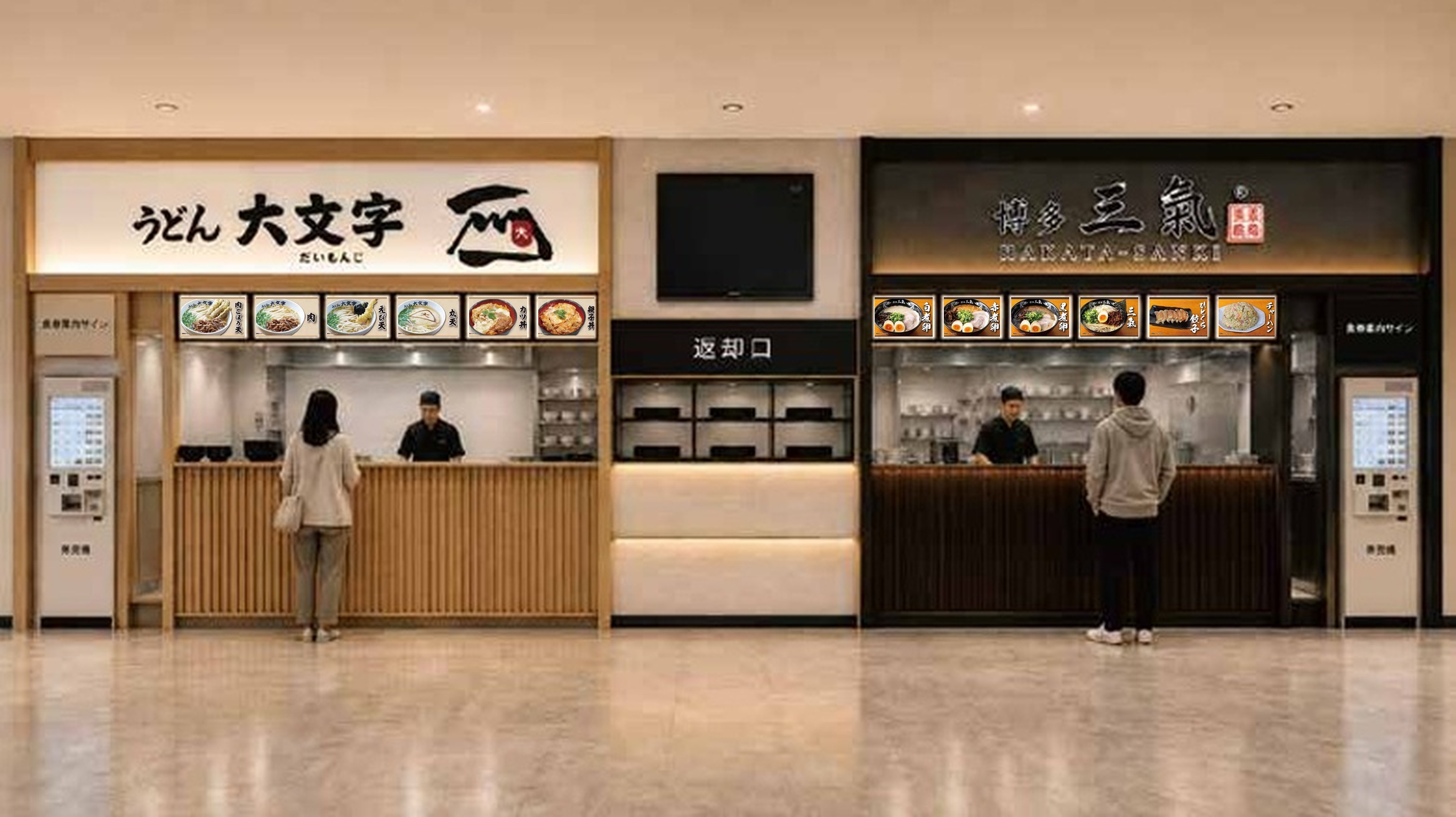 博多三氣/うどん大文字 イオン福岡東店 店舗イメージ